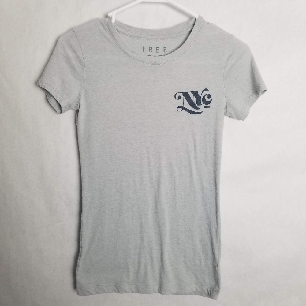 Free State NYC Gray Short Sleeve T-Shirt Size XS